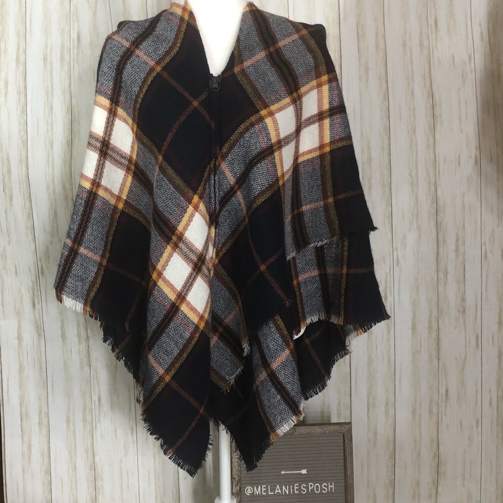 Francesca’s Plaid Poncho